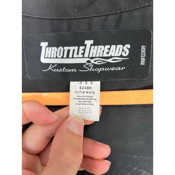 Throttle Threads Men’s Large Strip Club Choppers Shirt Talent Scout Black Street - Picture 7 of 13